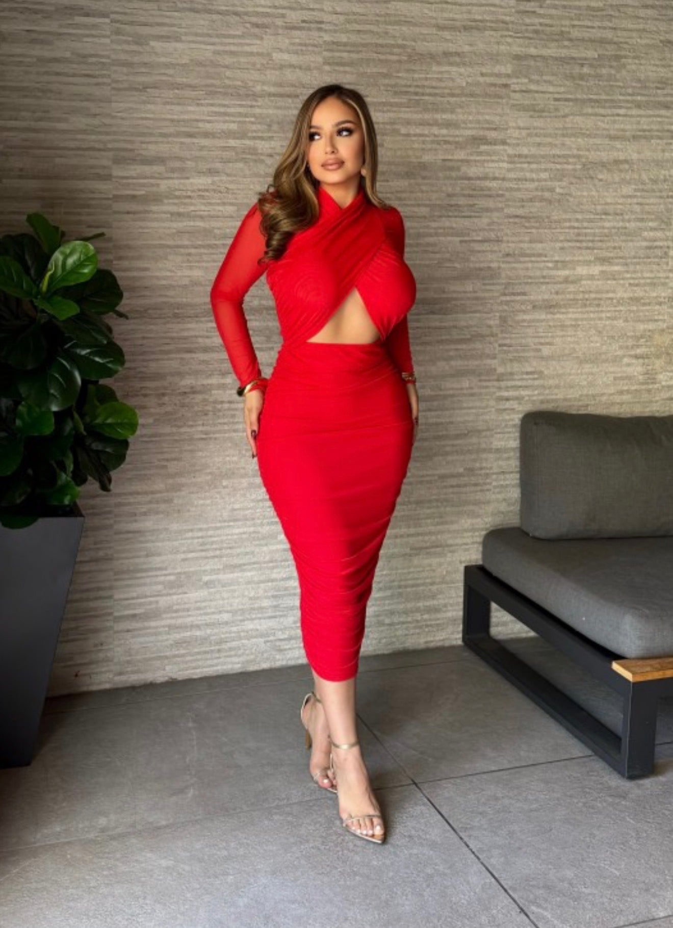 Red dress