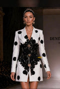 Polka dress blazer