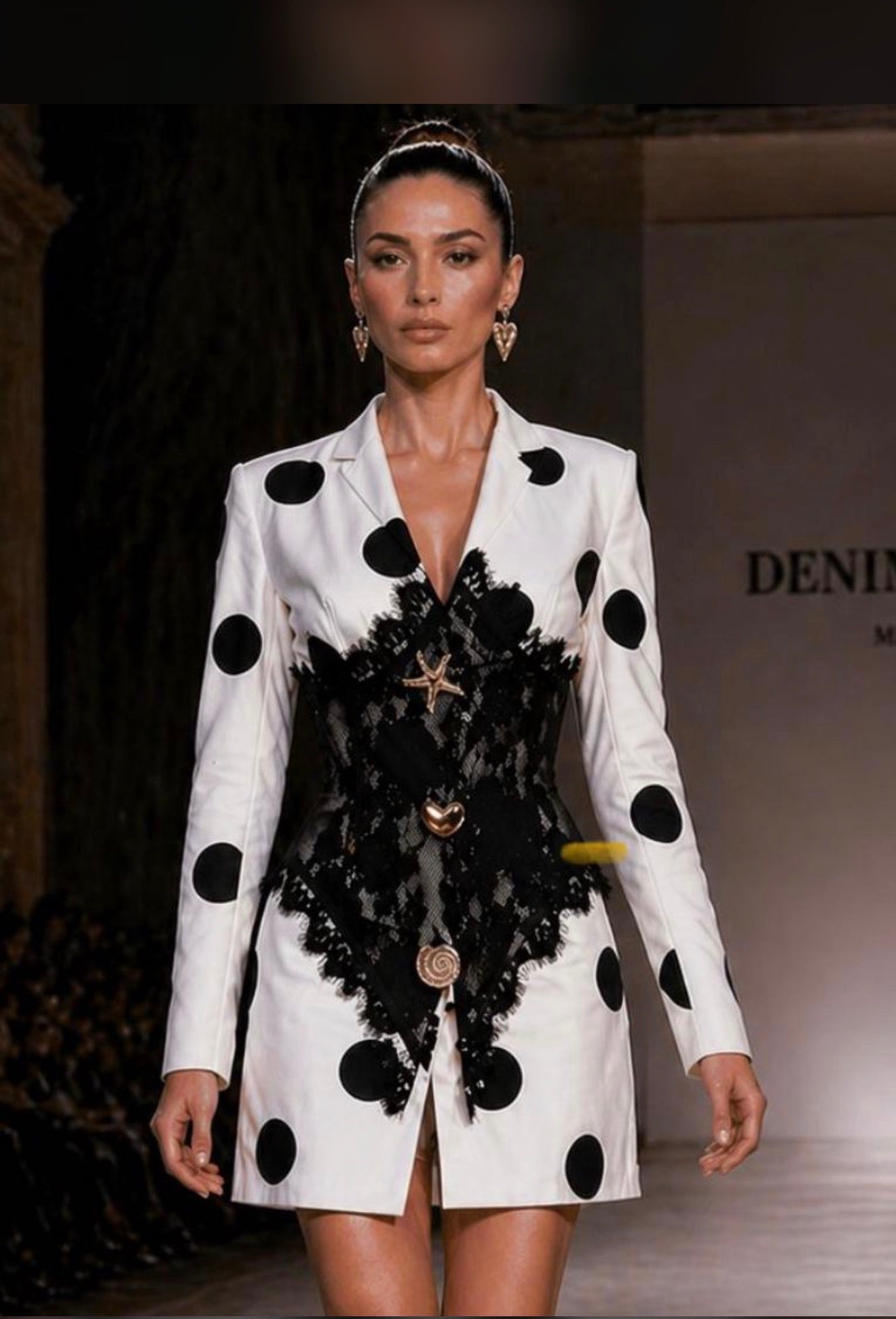 Polka dress blazer
