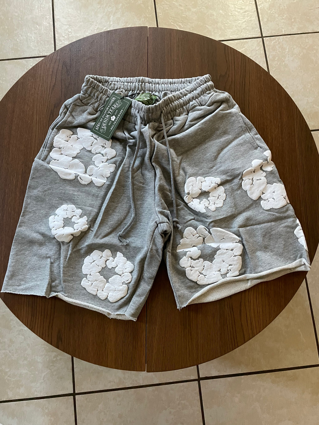Denim tear shorts